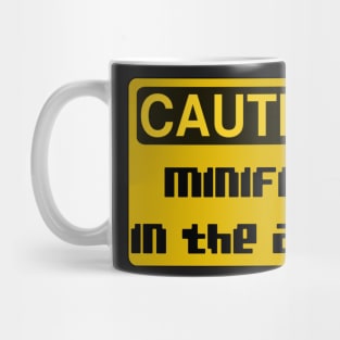 Caution Minifigs in the Area Sign Mug
